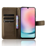 For Samsung Galaxy A25 5G (Global) (161.0 x 76.5 x 8.3mm) Case PU Leather Folio Flip Stand Protective Phone Cover