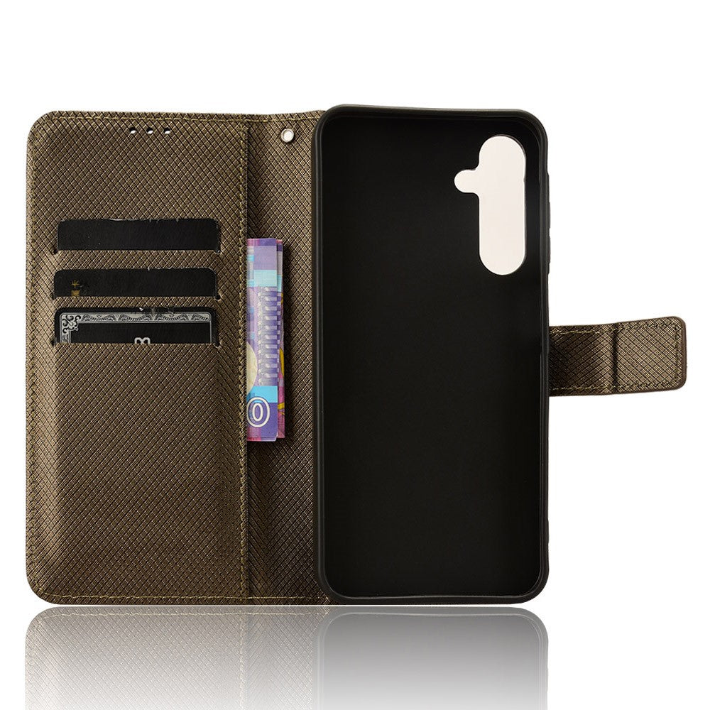 For Samsung Galaxy A25 5G (Global) (161.0 x 76.5 x 8.3mm) Case PU Leather Folio Flip Stand Protective Phone Cover