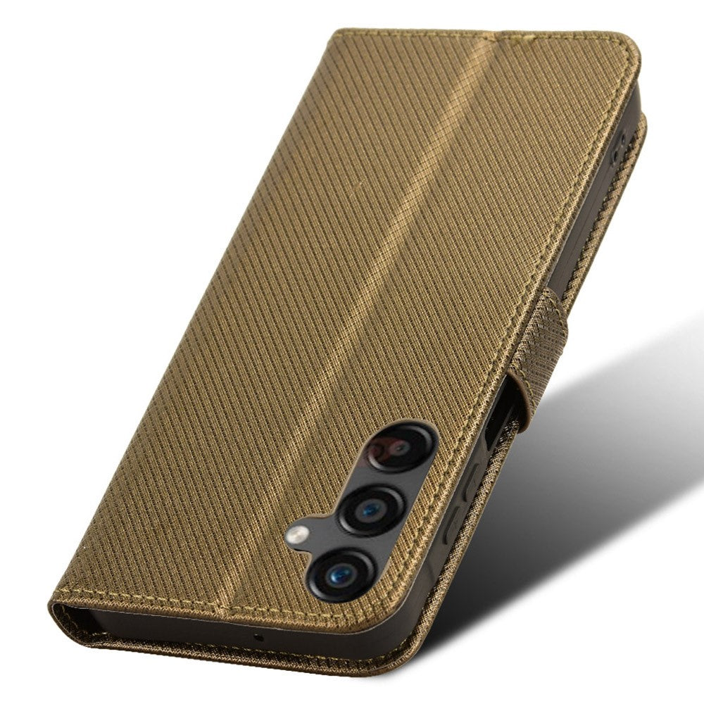 For Samsung Galaxy A25 5G (Global) (161.0 x 76.5 x 8.3mm) Case PU Leather Folio Flip Stand Protective Phone Cover