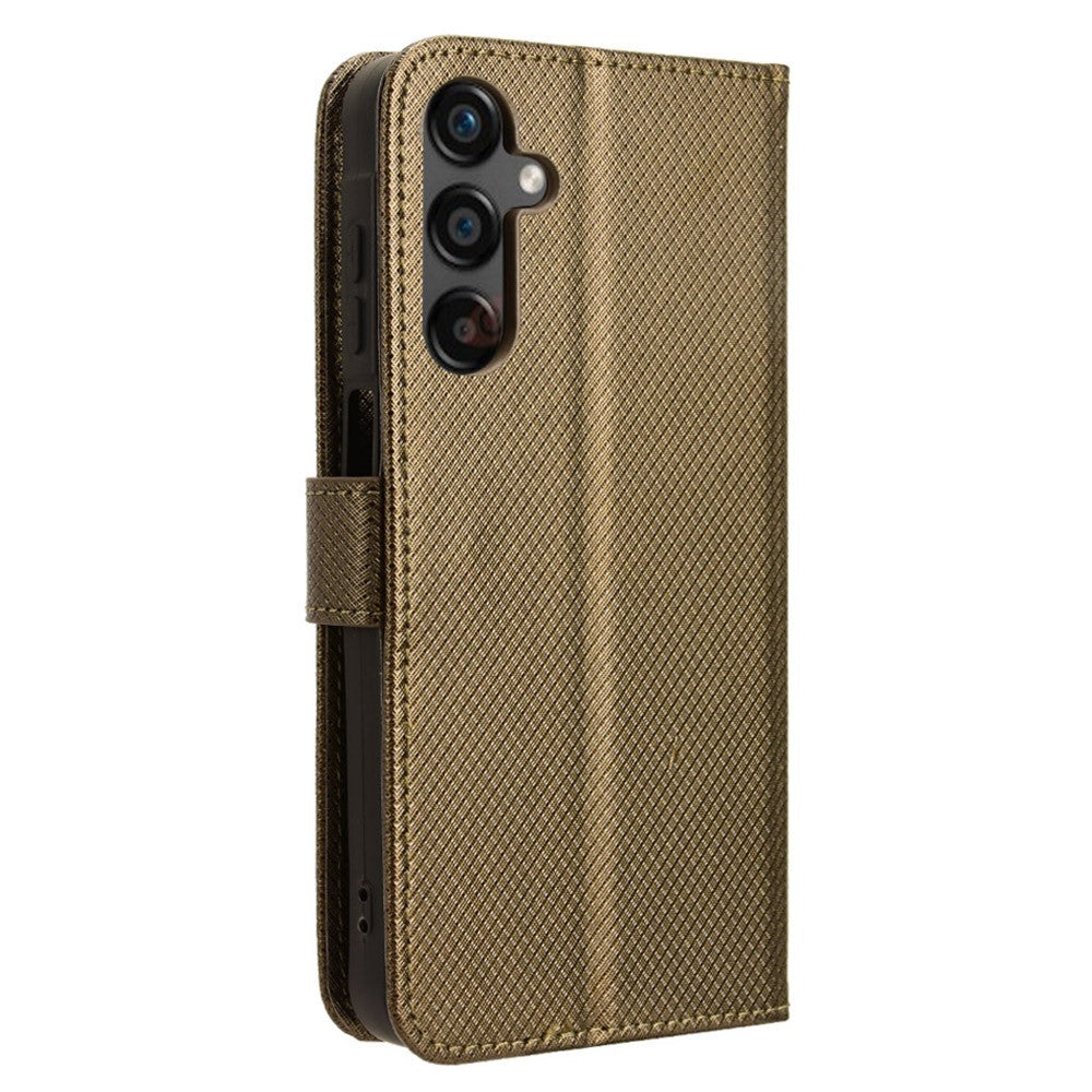 For Samsung Galaxy A25 5G (Global) (161.0 x 76.5 x 8.3mm) Case PU Leather Folio Flip Stand Protective Phone Cover