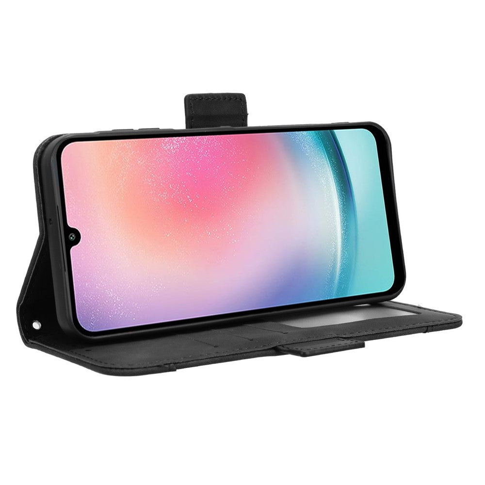 For Samsung Galaxy A25 5G (Global) (161.0 x 76.5 x 8.3mm) Cell Phone Case Scratch-resistant Wallet Leather Stand Cover