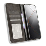 For Xiaomi 14 Pro Case Magnetic Auto Closing Retro Phone Wallet Cover