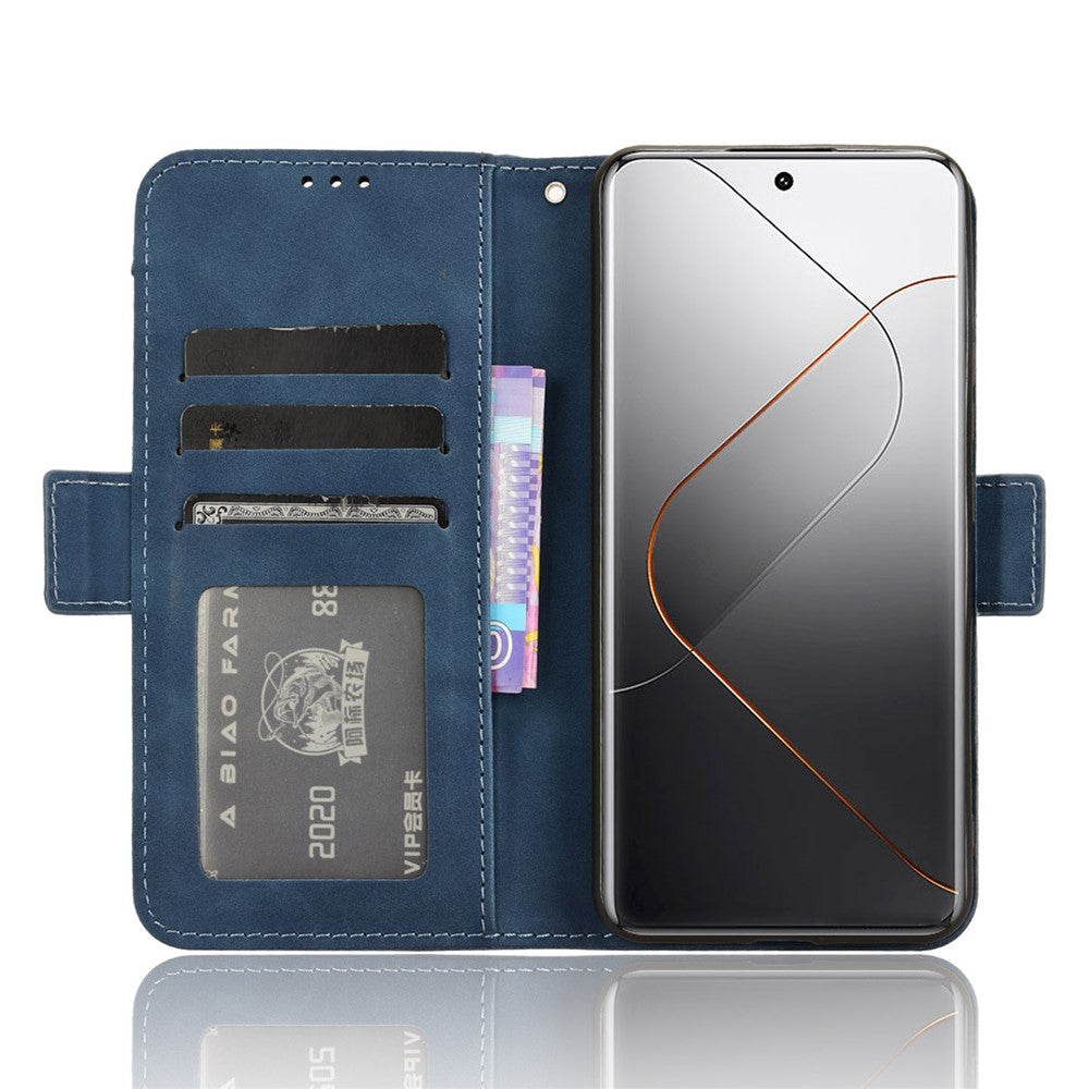 For Xiaomi 14 Pro Case Anti-scratch Leather Smart Phone Cover with Multiple Card Slots