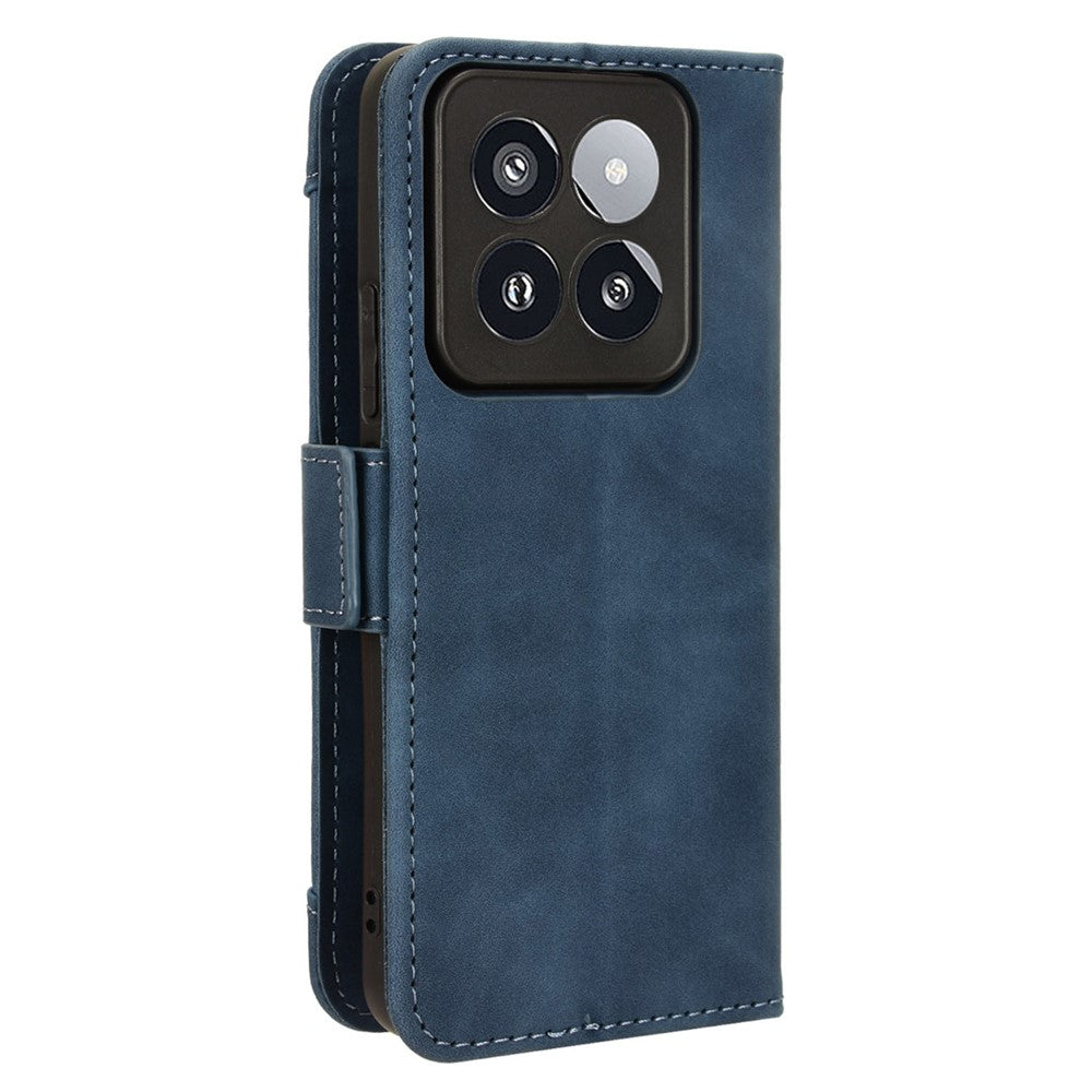 For Xiaomi 14 Pro Case Anti-scratch Leather Smart Phone Cover with Multiple Card Slots