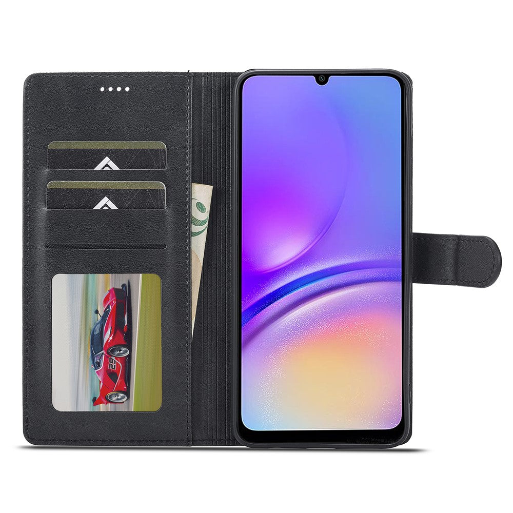 LC.IMEEKE For Samsung Galaxy A05 4G Case Calf Texture Phone Leather Cover