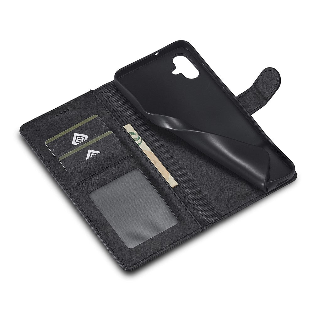 LC.IMEEKE For Samsung Galaxy A05 4G Case Calf Texture Phone Leather Cover