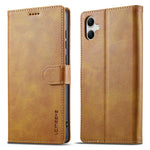 LC.IMEEKE For Samsung Galaxy A05 4G Case Calf Texture Phone Leather Cover