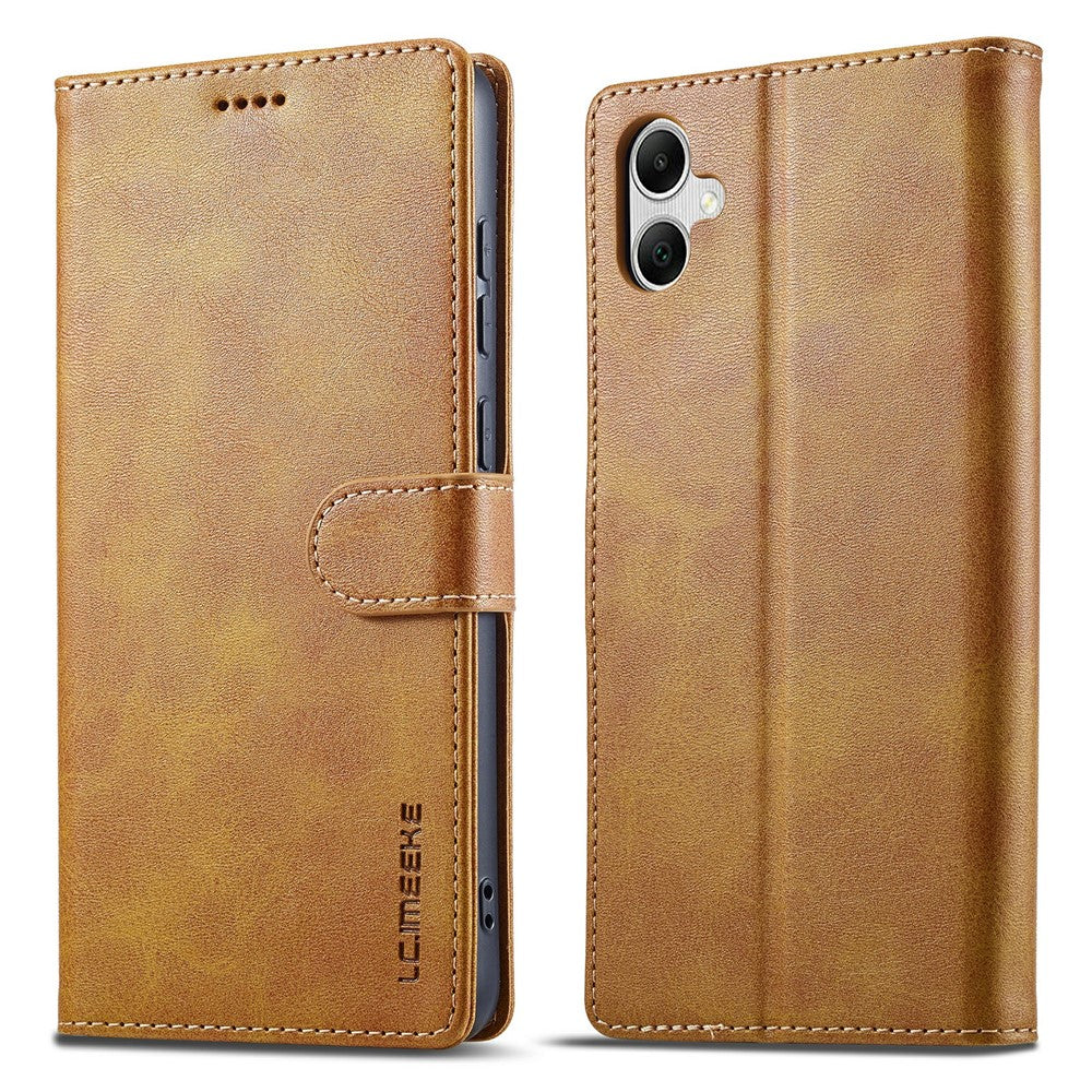 LC.IMEEKE For Samsung Galaxy A05 4G Case Calf Texture Phone Leather Cover