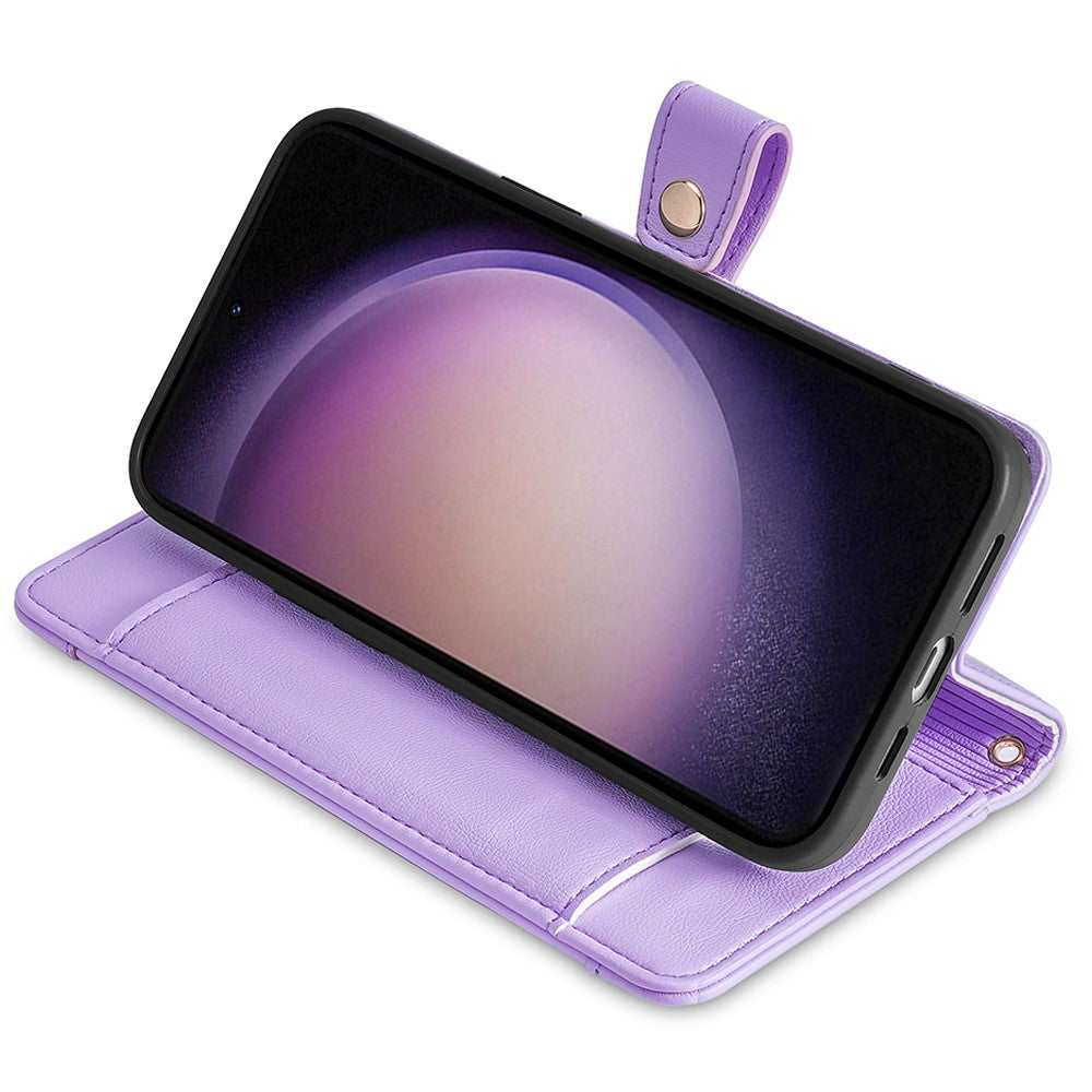 For Samsung Galaxy A05s 4G Case Zipper Pocket Wallet PU Leather Phone Cover with 2 Straps