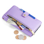 For Samsung Galaxy A05s 4G Case Zipper Pocket Wallet PU Leather Phone Cover with 2 Straps