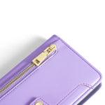 For Samsung Galaxy A05s 4G Case Zipper Pocket Wallet PU Leather Phone Cover with 2 Straps