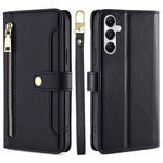 For Samsung Galaxy A05s 4G Case Zipper Pocket Wallet PU Leather Phone Cover with 2 Straps
