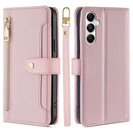 For Samsung Galaxy A05s 4G Case Zipper Pocket Wallet PU Leather Phone Cover with 2 Straps