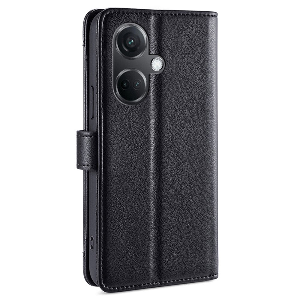 OnePlus Nord CE3 5G-skal i PU-läder, plånboksfodral, mobilmobilfodral med 2 remmar