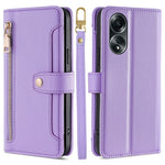 For Oppo A58 4G Case Wallet Stand PU Leather Shockproof Phone Cover with 2 Straps