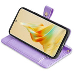 For Oppo A58 4G Case Wallet Stand PU Leather Shockproof Phone Cover with 2 Straps