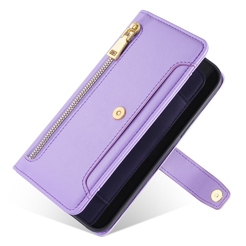 For Oppo A58 4G Case Wallet Stand PU Leather Shockproof Phone Cover with 2 Straps