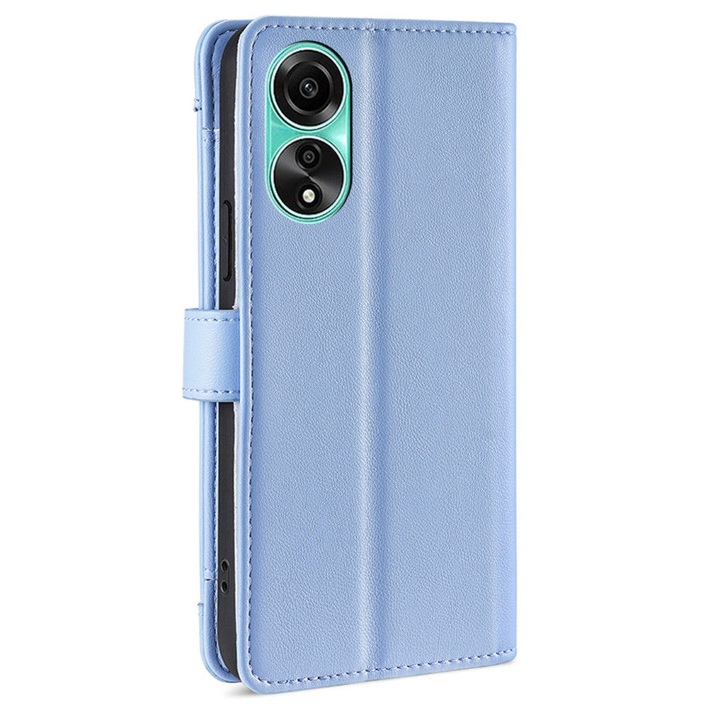 For Oppo A78 4G Case Zipper Phone Leather Cover with Hand Strap and Shoulder Strap