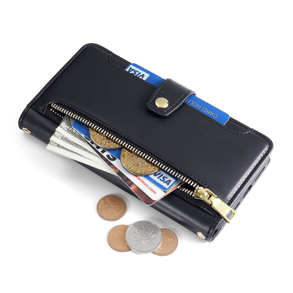 For Samsung Galaxy A05 4G Case Multiple Card Slots Wallet Phone Cover with 2 Straps