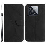HT05 For Xiaomi 14 Case Leather Skin-touch Anti-scratch Wallet Phone Cover