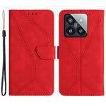 HT05 For Xiaomi 14 Case Leather Skin-touch Anti-scratch Wallet Phone Cover
