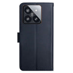 HT02 For Xiaomi 14 Case Dustproof Genuine Cow Leather Mobile Phone Cover Wallet