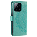 For Xiaomi 14 Pro Case Mandala Flower Imprinted Leather Phone Wallet Cover with Stand