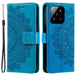 For Xiaomi 14 Pro Case Mandala Flower Imprinted Leather Phone Wallet Cover with Stand