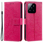 For Xiaomi 14 Pro Case Mandala Flower Imprinted Leather Phone Wallet Cover with Stand