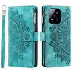 For Xiaomi 14 Pro Case Imprinted Phone Cover Slim-Fit Phone Shell Leather Wallet with Strap
