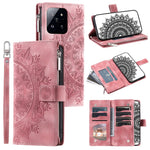 For Xiaomi 14 Pro Case Imprinted Phone Cover Slim-Fit Phone Shell Leather Wallet with Strap