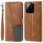 TTUDRCH Style 004 for Xiaomi 14 Pro Case RFID Blocking Wallet Stand Phone Cover