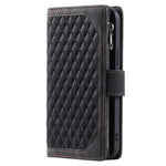 005 Style For Xiaomi 14 Pro Case Zipper Wallet Rhombus Leather Cover with Strap