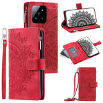 Style 006 For Xiaomi 14 Case Mandala Flower Phone Cover with Hand Strap and Shoulder Strap