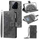 Style 006 For Xiaomi 14 Case Mandala Flower Phone Cover with Hand Strap and Shoulder Strap