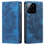 Style-010 For Xiaomi 14 Case Imprinted Magnetic Auto Closing Leather Phone Cover with Wallet
