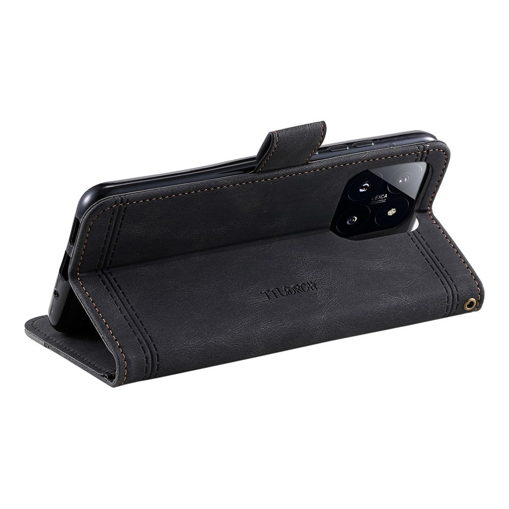 TTUDRCH Style 004 for Xiaomi 14 Case RFID Blocking Splicing Phone Leather Cover