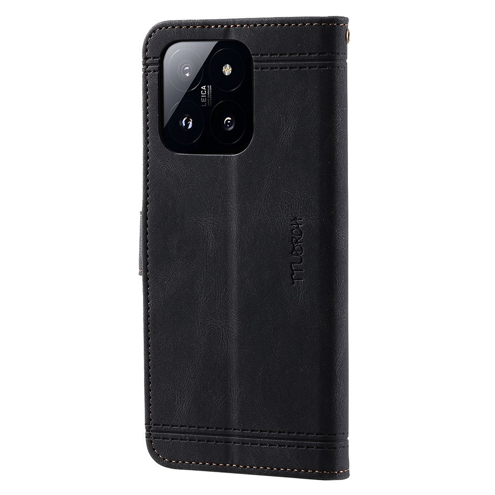 TTUDRCH Style 004 for Xiaomi 14 Case RFID Blocking Splicing Phone Leather Cover