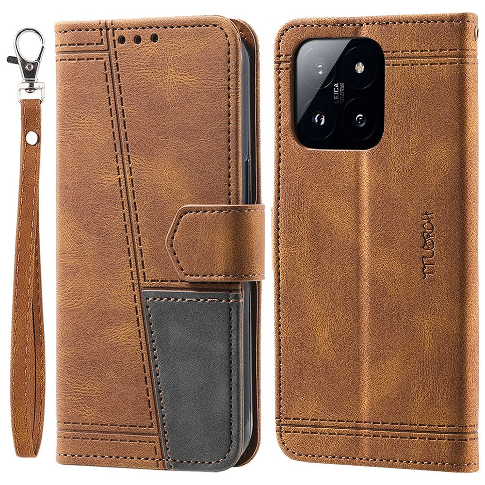 TTUDRCH Style 004 for Xiaomi 14 Case RFID Blocking Splicing Phone Leather Cover