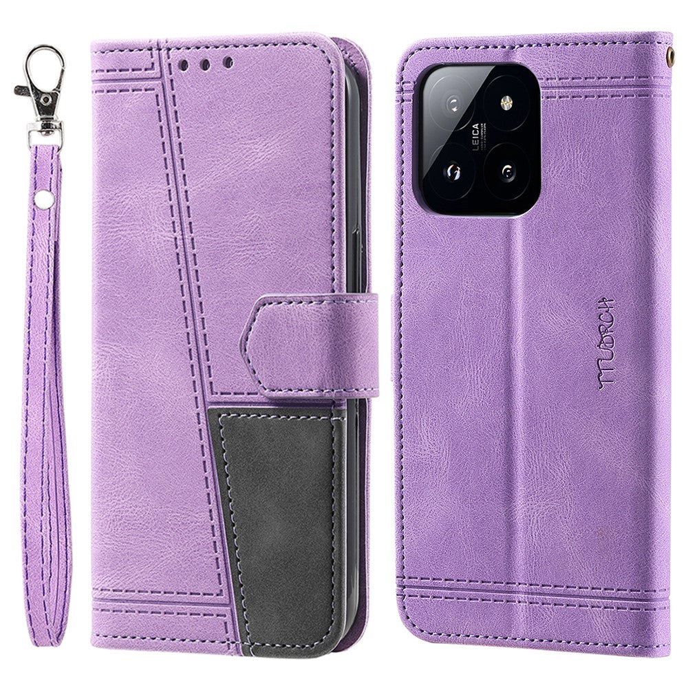 TTUDRCH Style 004 for Xiaomi 14 Case RFID Blocking Splicing Phone Leather Cover