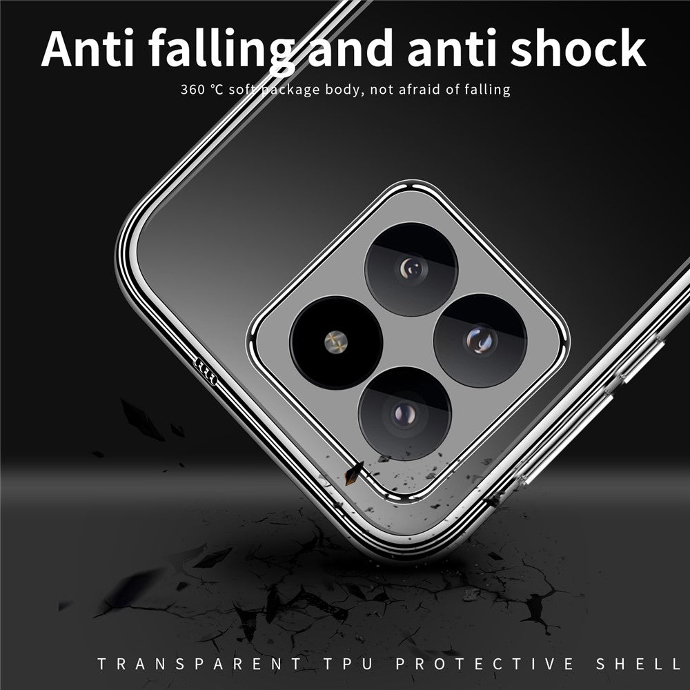 MOFI For Xiaomi 14 Pro Case HD Transparent Cell Phone Cover TPU Phone Shell