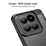 MOFI JK TPU Series-1 For Xiaomi 14 Case Carbon Fiber Texture Brushed Phone Cover