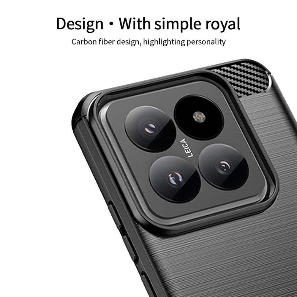 MOFI JK TPU Series-1 For Xiaomi 14 Case Carbon Fiber Texture Brushed Phone Cover
