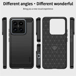 MOFI JK TPU Series-1 For Xiaomi 14 Case Carbon Fiber Texture Brushed Phone Cover