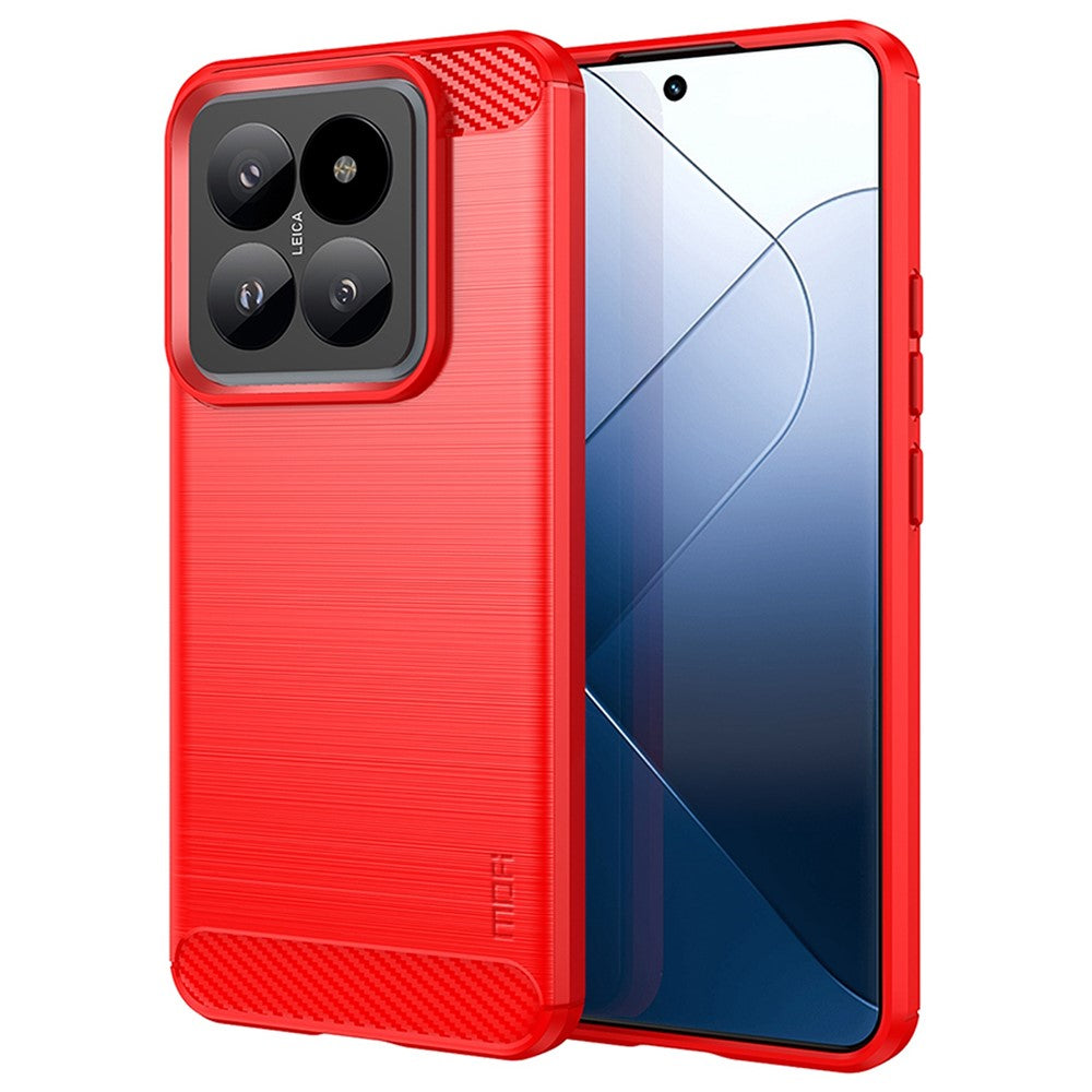 MOFI JK TPU Series-1 For Xiaomi 14 Case Carbon Fiber Texture Brushed Phone Cover