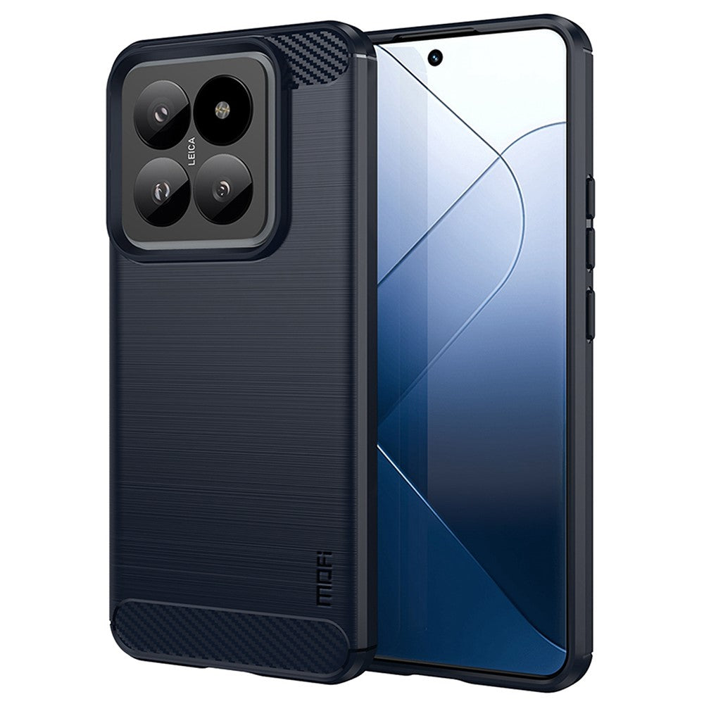 MOFI JK TPU Series-1 For Xiaomi 14 Case Carbon Fiber Texture Brushed Phone Cover