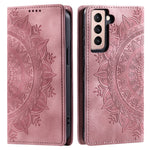 For Samsung Galaxy S22 5G Case Magnetic Auto Closing Mandala Flower Wallet Cover