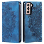 For Samsung Galaxy S22 5G Case Magnetic Auto Closing Mandala Flower Wallet Cover