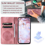 For Samsung Galaxy S23+ Case Imprinted Mandala Flower Leather Cover with Wallet