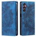 For Samsung Galaxy A15 4G Case Imprinted Mandala Flower Magnetic Phone Leather Cover